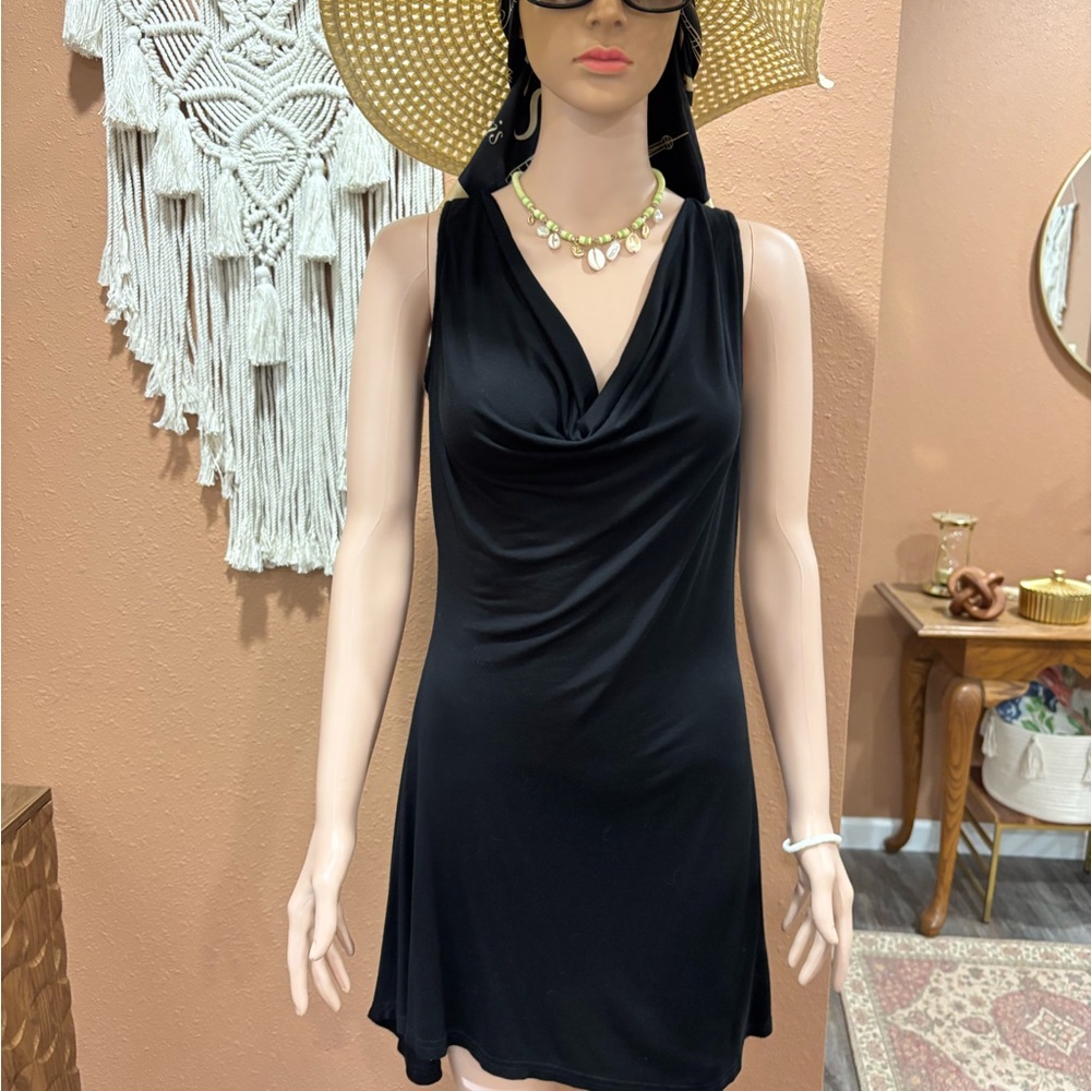 VENUS Black Dress Cove Up